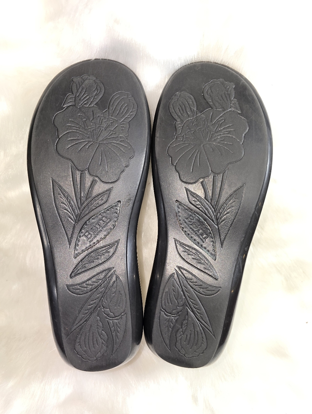 Born Womens Mahogany Leather Padded Flip-Flop Sandals - Picture 8 of 11